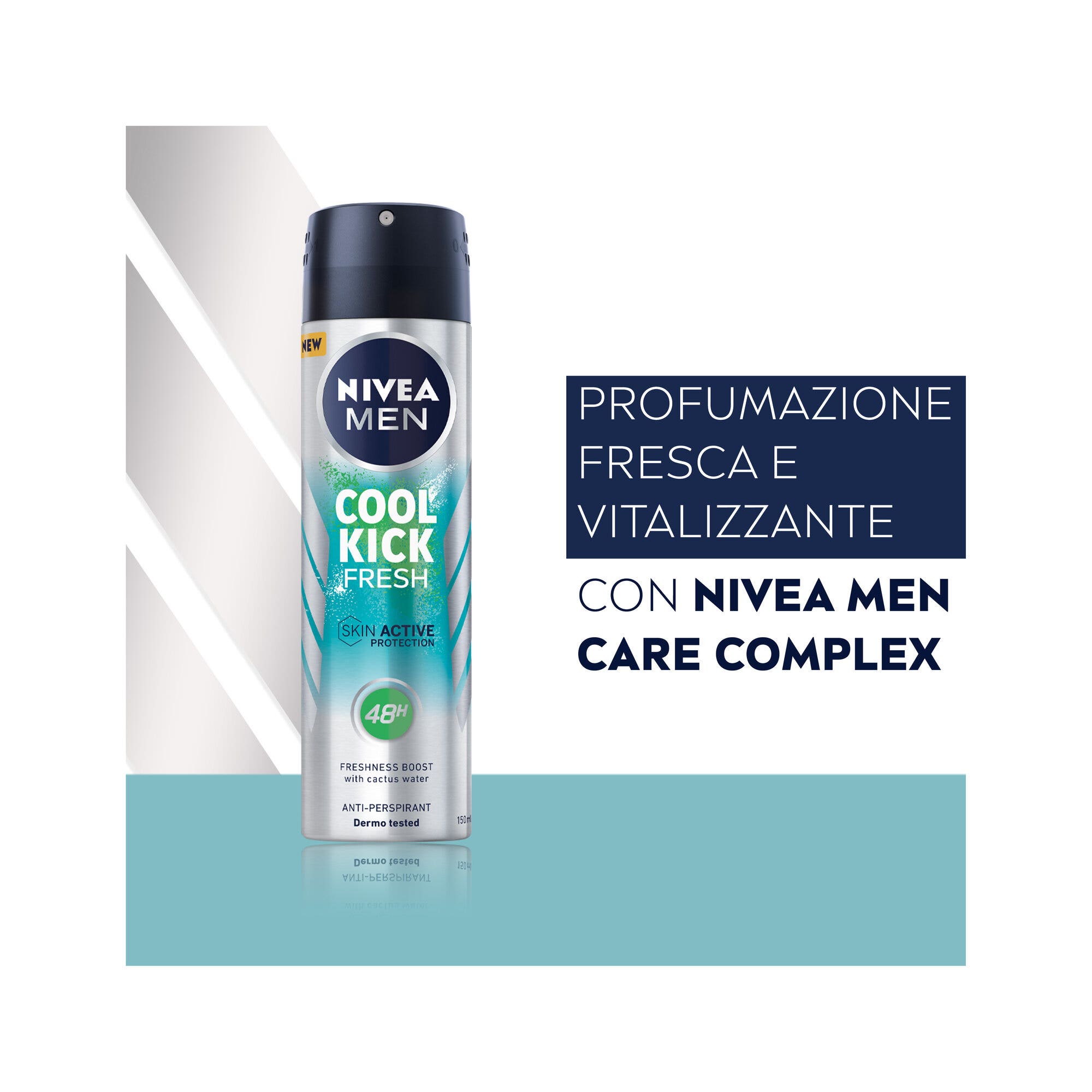 Nivea Men Cool Kick Fresh Deodorante Spray Antitraspirante Per 48h Di Freschezza 150ml