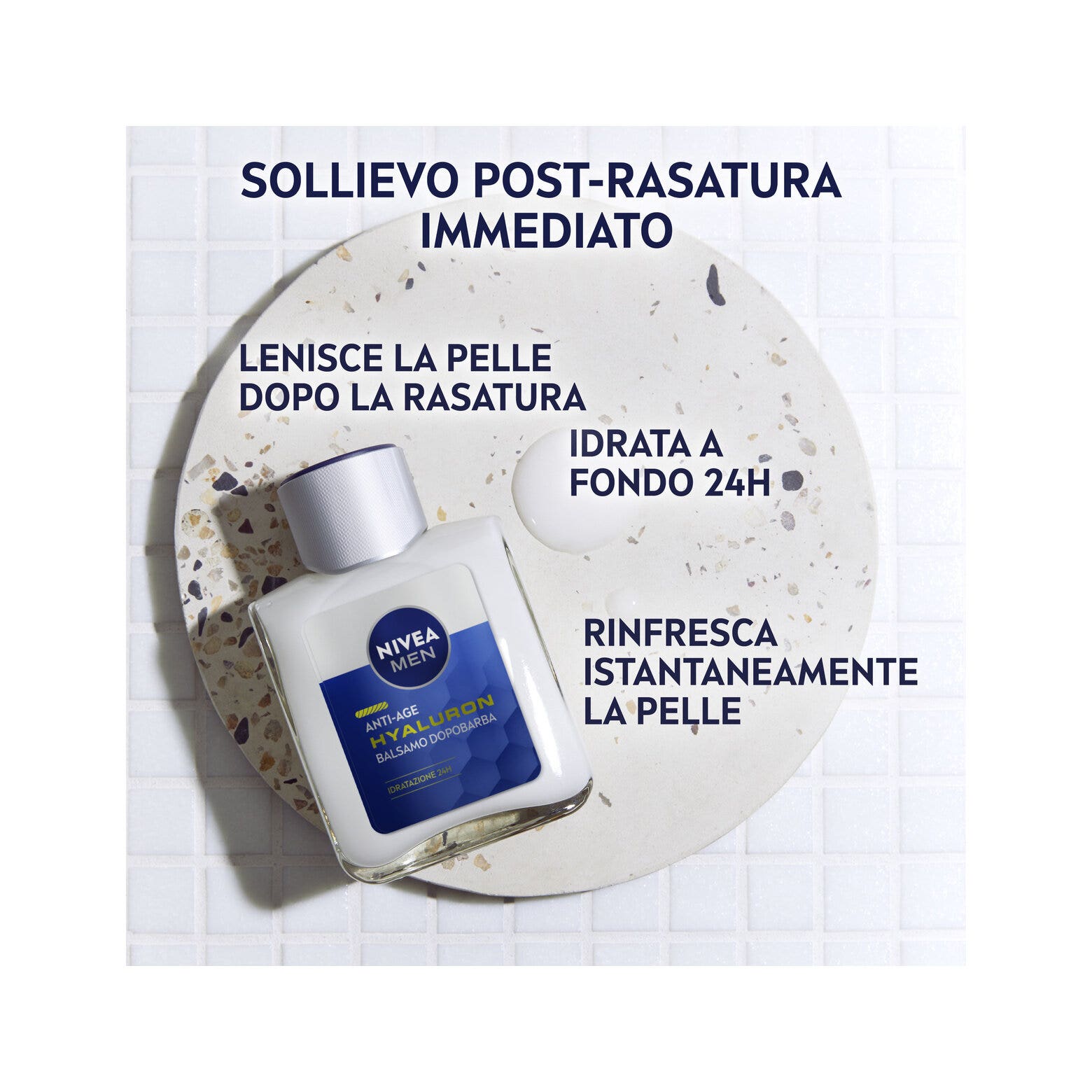 Nivea Men Anti-age Hyaluron Bálsamo para después del afeitado para hombre, hidratante para pieles maduras, 100 ml
