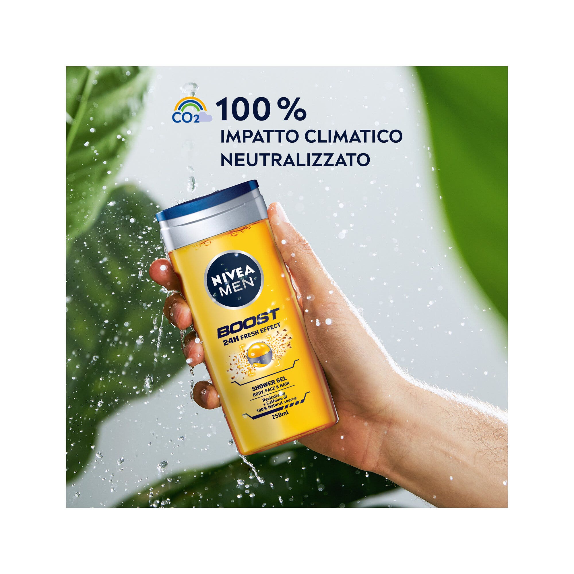 Nivea Men Doccia Shampoo Boost Docciaschiuma Uomo Energizzante Per Viso Corpo E Capelli 250ml