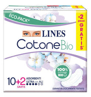 Lines Algodón Orgánico 12 Compresas Ultra con Alas