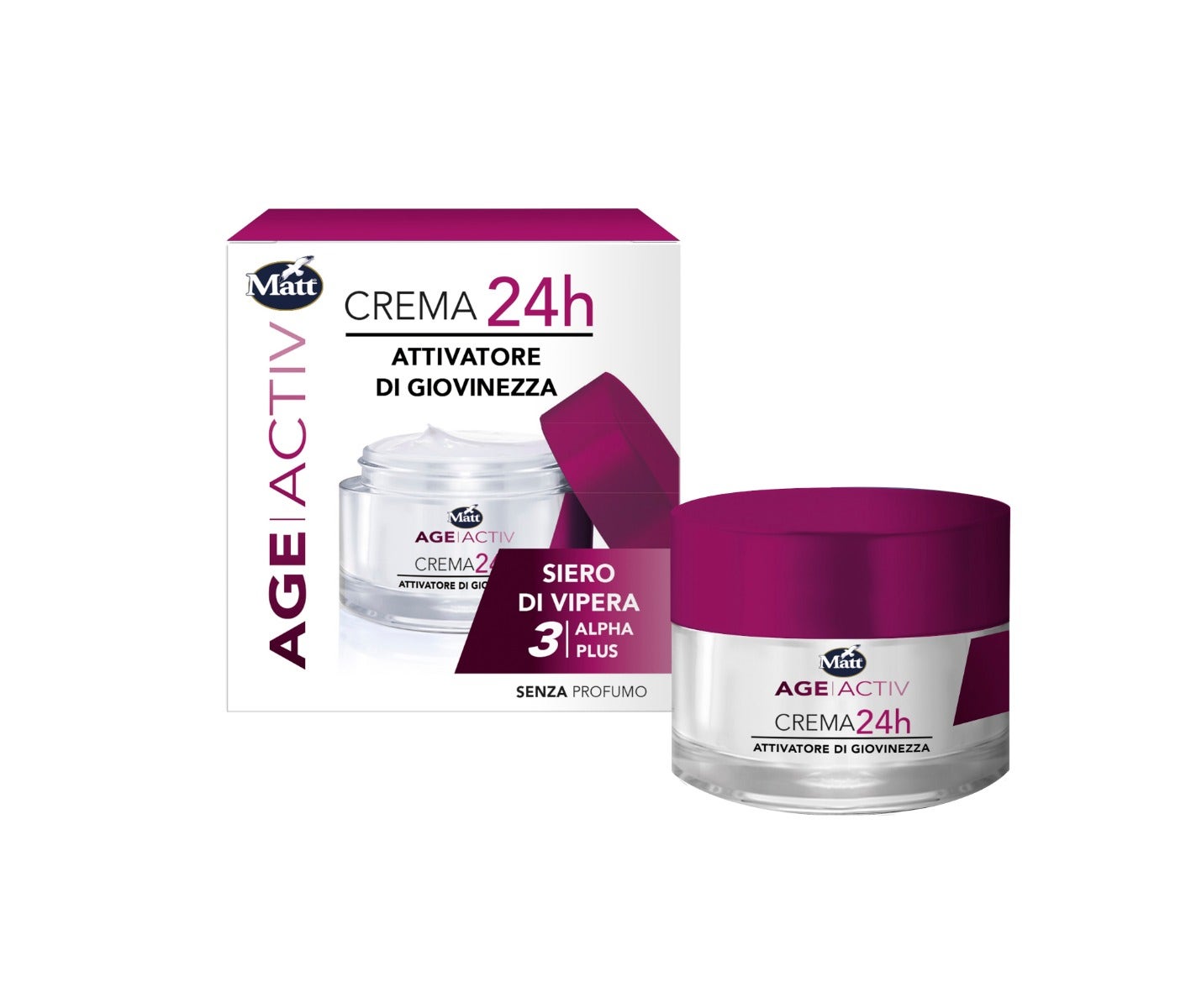 Matt Age Active Crema facial 24 h Activador de juventud Suero de víbora 50 ml