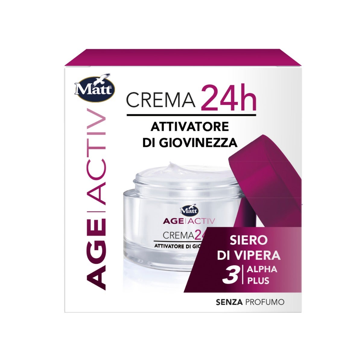 Matt Age Active Crema facial 24 h Activador de juventud Suero de víbora 50 ml