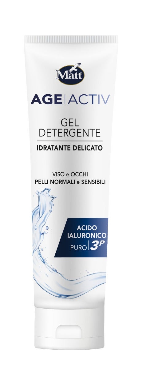 Matt Age Activ Gel Limpiador Hidratante para Rostro y Ojos con Ácido Hialurónico 150 ml
