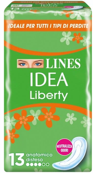 Lines Idea Liberty 13 compresas anatómicas planas