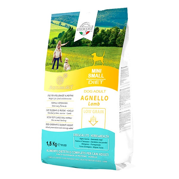Marpet Aequilibriavet Low Grain Cordero Comida seca para perros adultos tamaño mini-small Saco de 1,5 kg