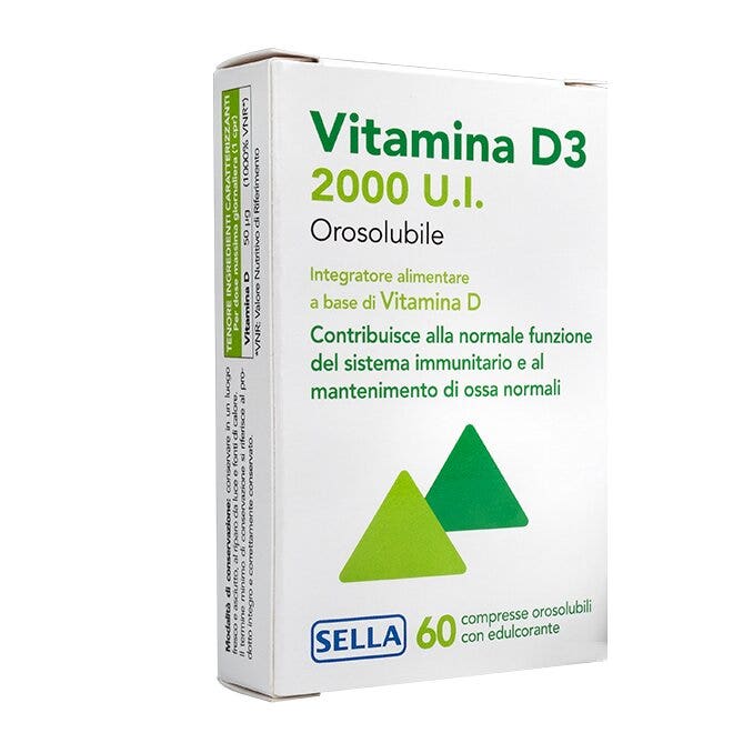 Vitamina D3 2000 UI bucodispersable, 60 comprimidos
