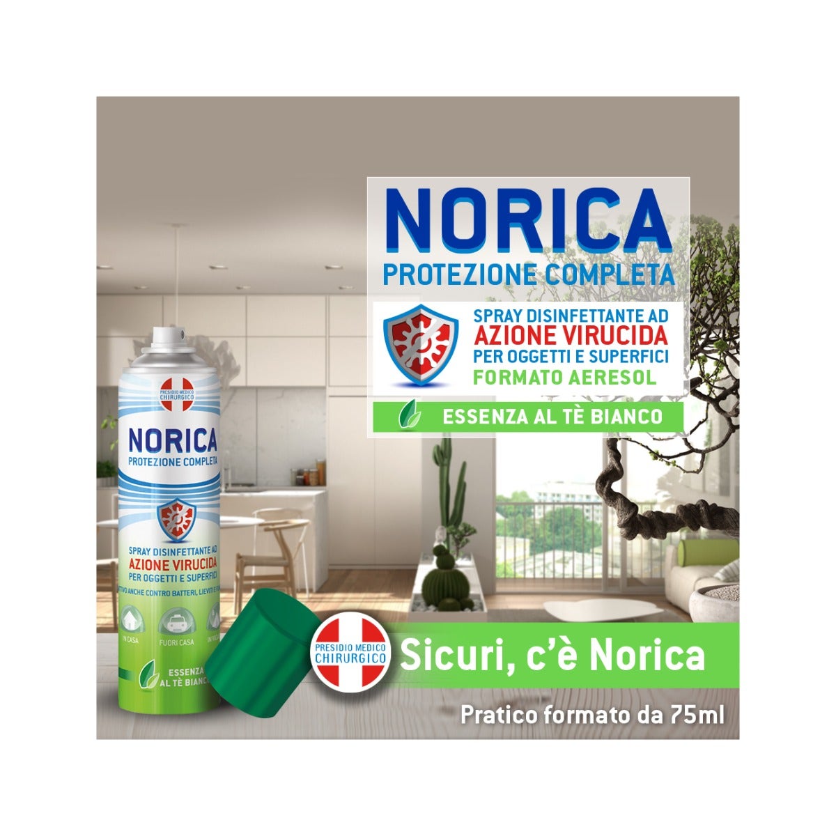 Norica Protezione Competa Spray Disinfettante Superfici 300ml