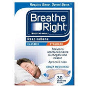 Breathe Right Parches nasales clásicos 30 unidades Alivio nocturno