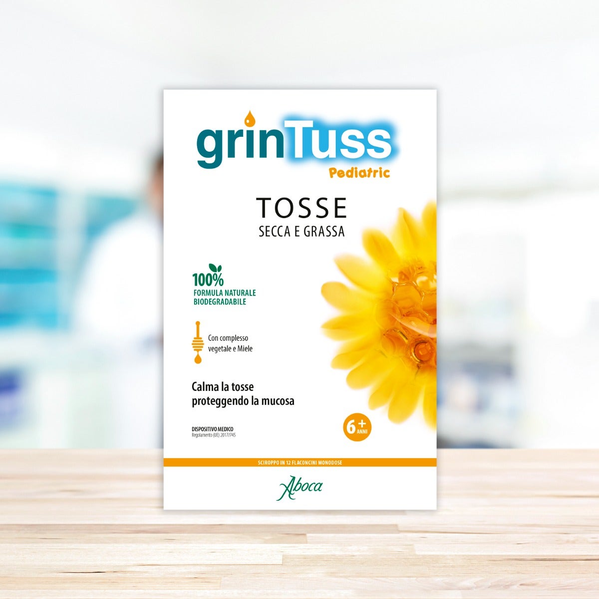 Aboca Grintuss Pediatric Jarabe Infantil Tos Seca/Grasa 12 Viales De 13,6-4