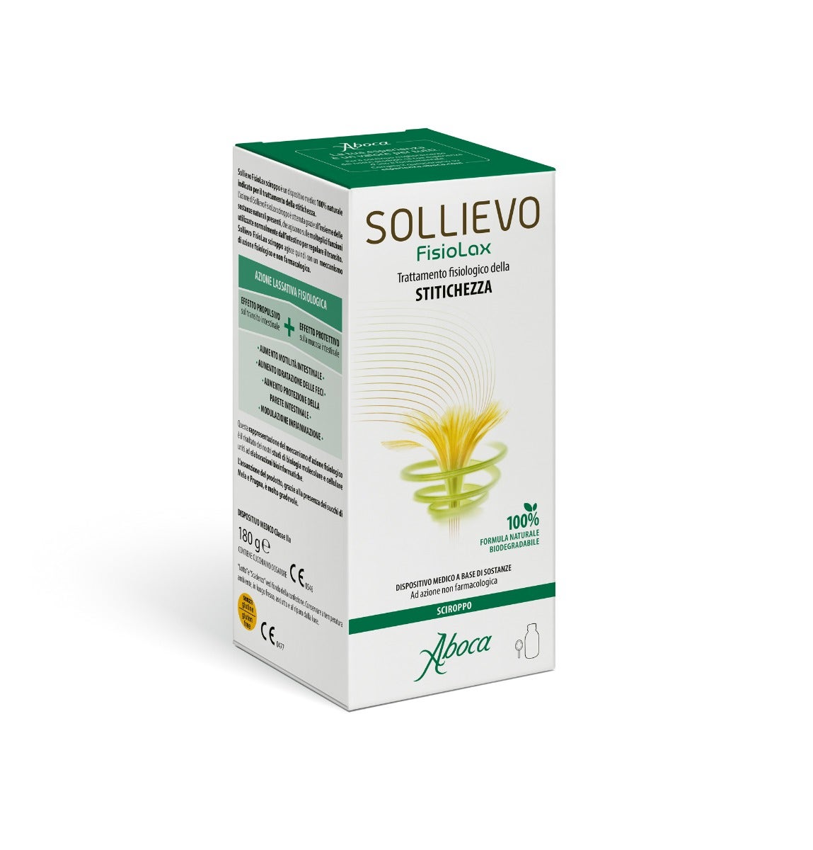 Aboca Sollievo Fisiolax Jarabe para la regularidad intestinal 180 g