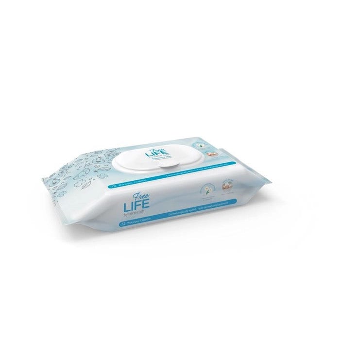 Bebecash Freelife Sensitive Skin Salviette Neonati 72 pezzi
