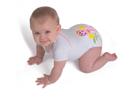 J Bimbi Body 0-36M Bio Cotton 4 Season Dinosauro Rosa