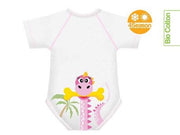 J Bimbi Body 0-36M Bio Cotton 4 Season Dinosauro Rosa