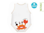 J Bimbi Body Neonato 0-36 Mesi In Fresco Cotone Biologico Fantasia Granchio