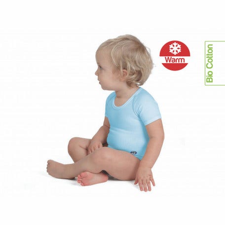 J Bimbi Body Bio Caldo Cotone Bio Warm Colore Azzurro 0-36 Mesi