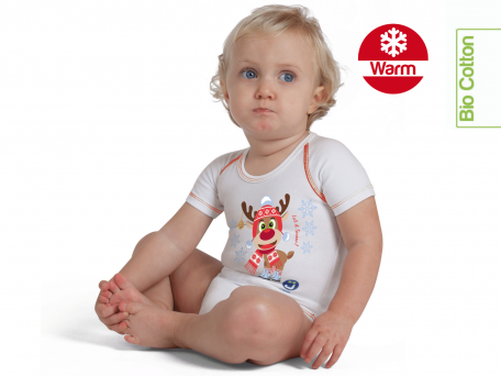 J Bimbi Body Bio Invernale Cotone Warm Renna 0-36 Mesi