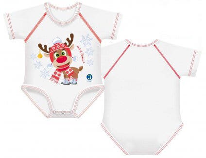 J Bimbi Body Bio Invernale Cotone Warm Renna 0-36 Mesi