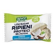 Why Nature Biscotti Ripieni Proteici Cocco Cioccolato Bianco 1 Pezzo