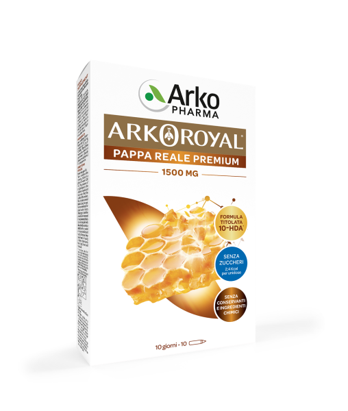 Arkopharma Arkoroyal Jalea Real 1500 mg sin azúcar, 10 viales de 15 ml