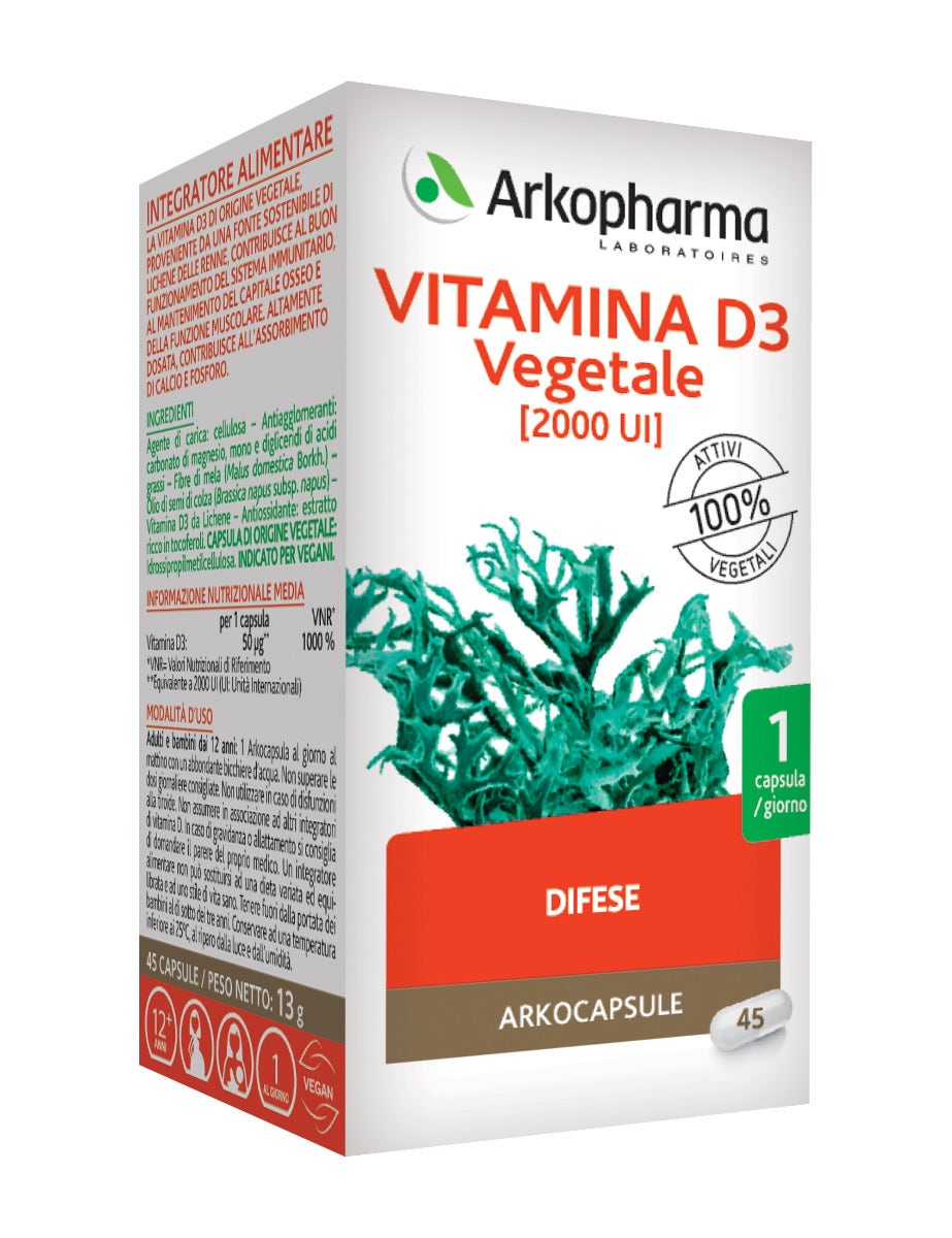 Arkopharma Vitamina D3 Vegetal 45 cápsulas