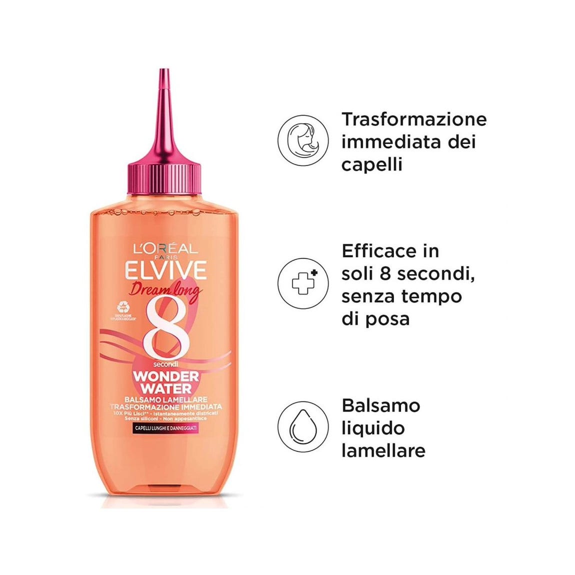 L'Oréal Paris Elvive Wonder Water Dream Long Balsamo Liquido Lamellare 200ml