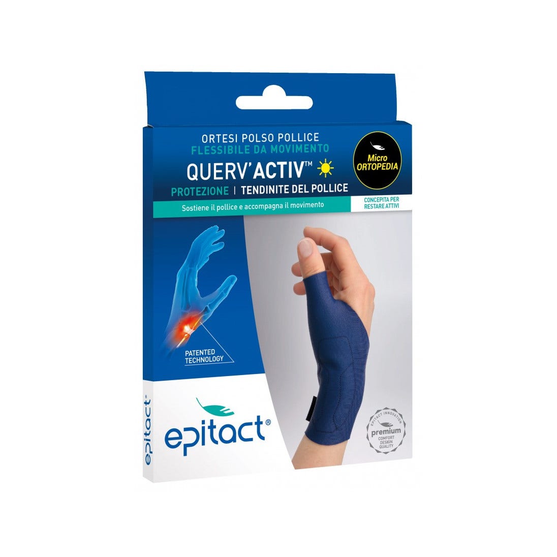 Epitact Querv'Activ Tendinitis del pulgar, talla S, mano derecha