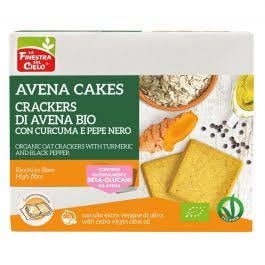 La Finestra Sul Cielo Galletas de avena ecológicas con cúrcuma y pimienta negra 250 g