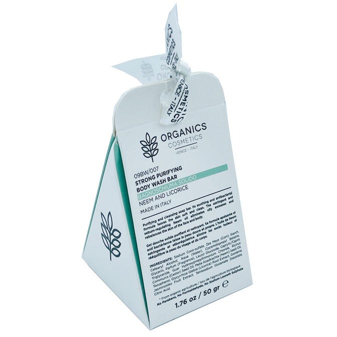 Organics Cosmetics Gel de baño sólido de neem y regaliz 50 g
