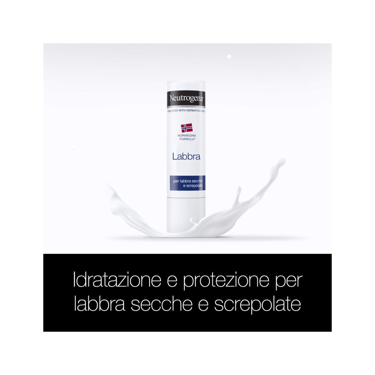 Neutrogena Balsamo Labbra con Glicerina Lipstick per Labbra Secche Formula Norvegese Burrocacao per Labbra Screpolate 4,8gr