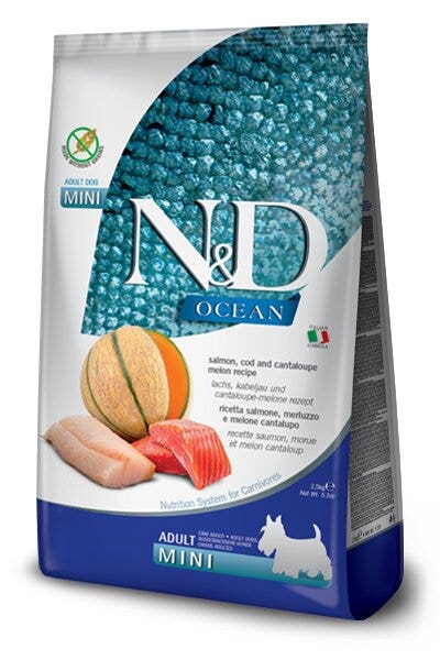 Farmina N&D Ocean Salmone E Merluzzo Cani Adulti Taglia Mini Sacco 7kg