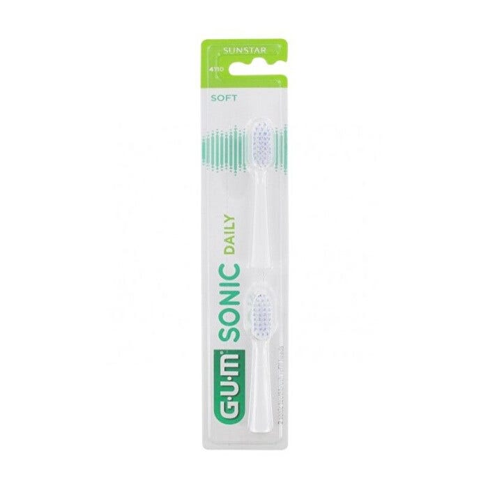 Gum Sonic Daily Soft, juego de cabezales de recambio para cepillo de dientes