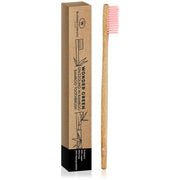 Cepillo de dientes de bambú rosa