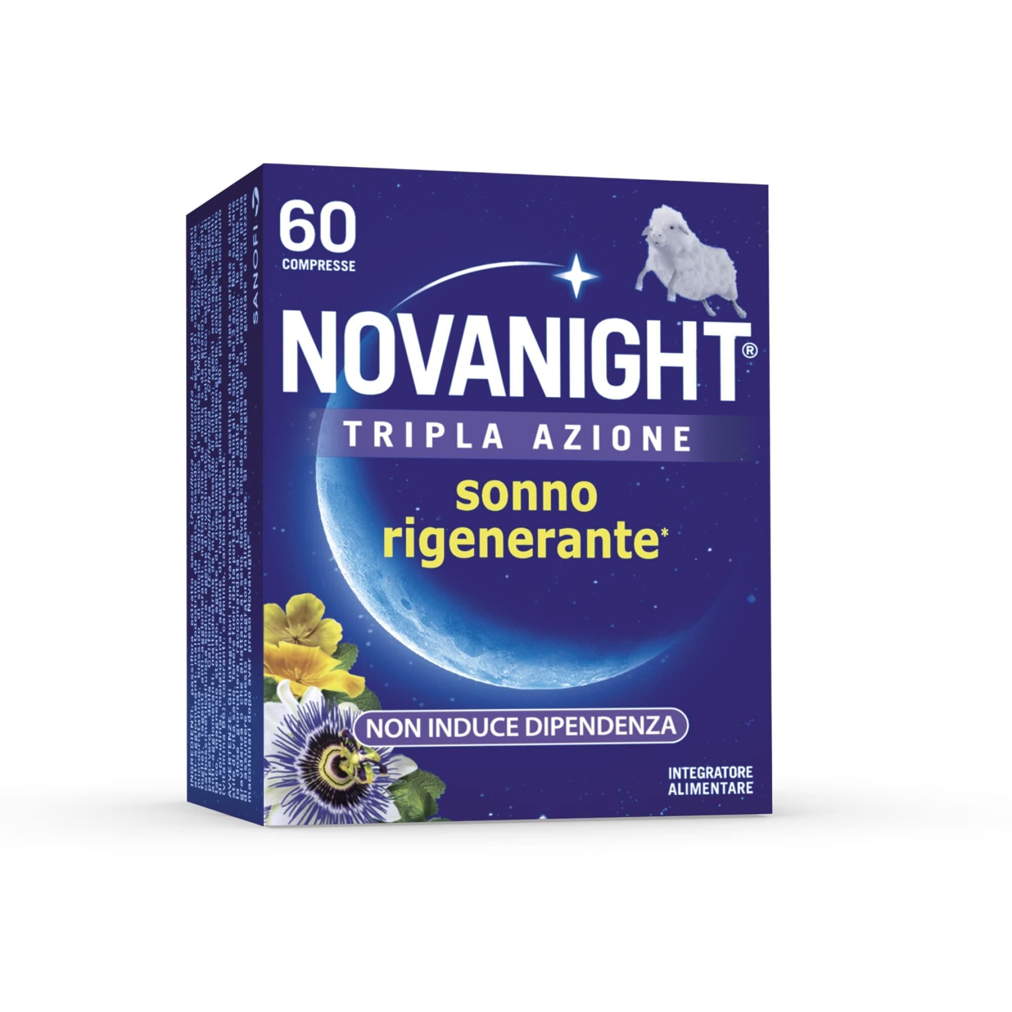 Novanight Triple Acción con melisa y melatonina para dormir sin gluten, 60 comprimidos