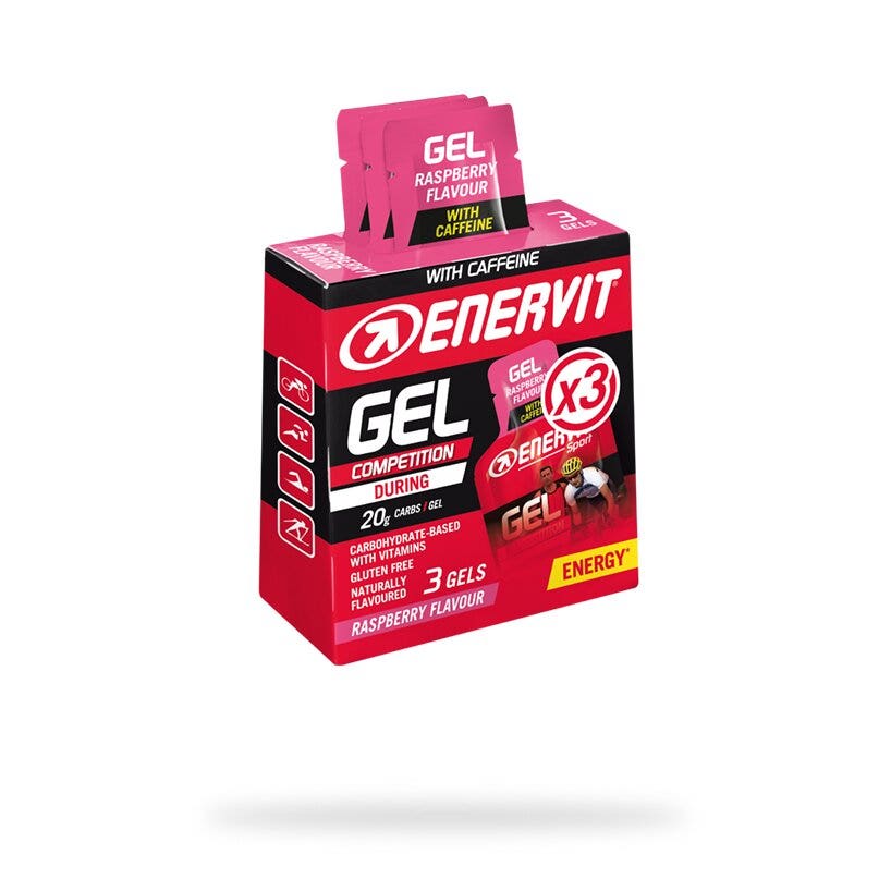 Gel de frambuesa con cafeína, estuche de 3 x 25 ml