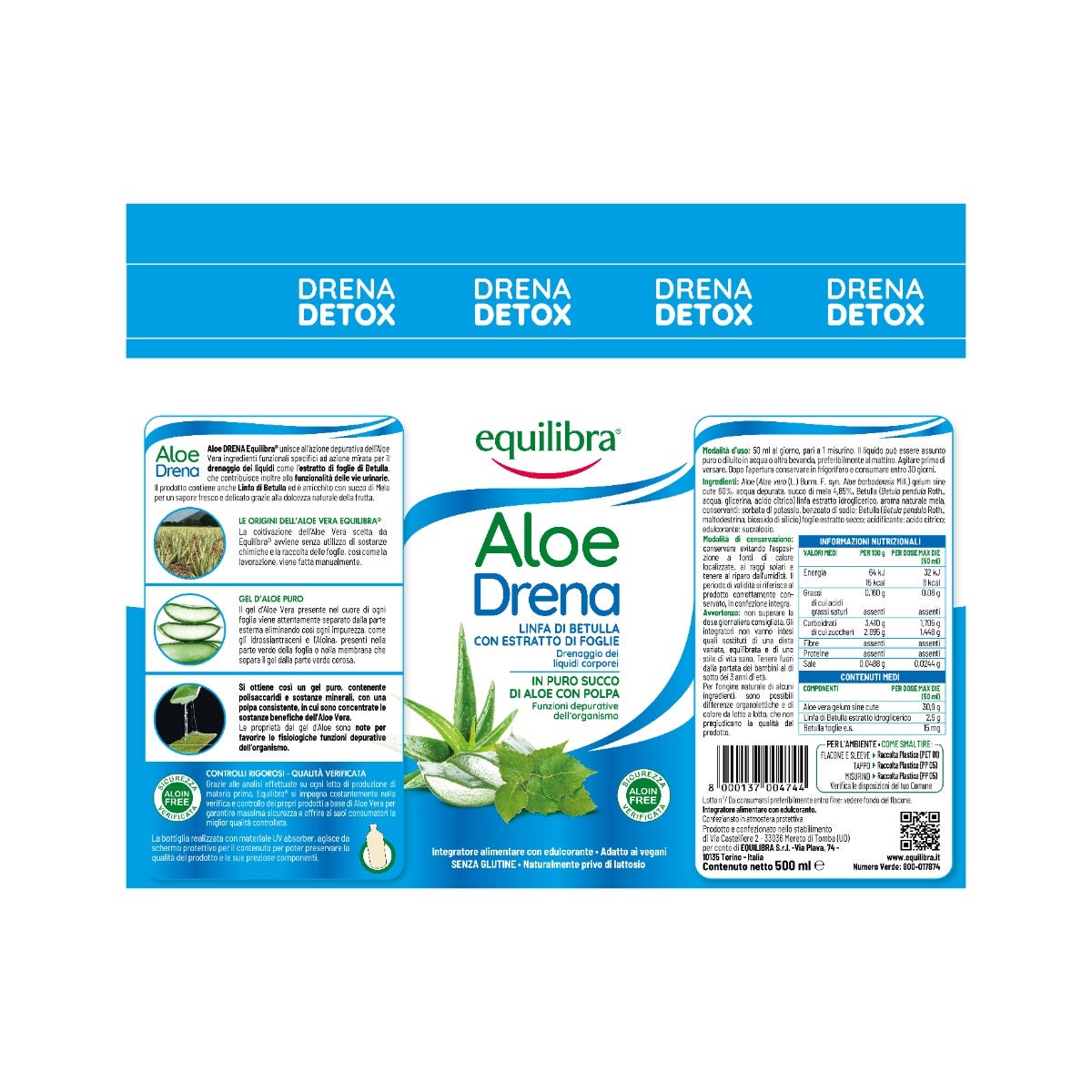 Equilibra Aloe Vera Drena 500ml