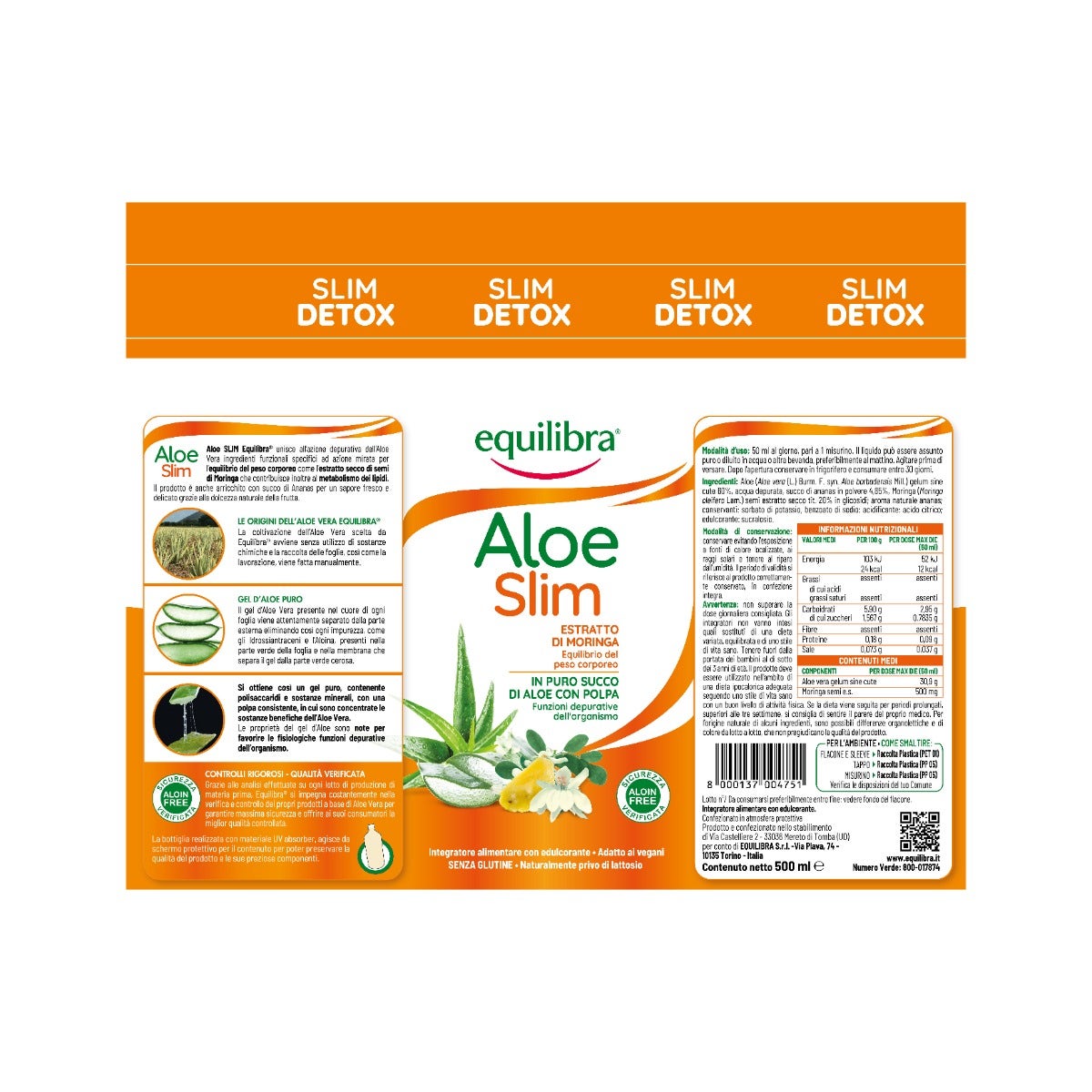 Equilibra Aloe Vera Slim 500ml
