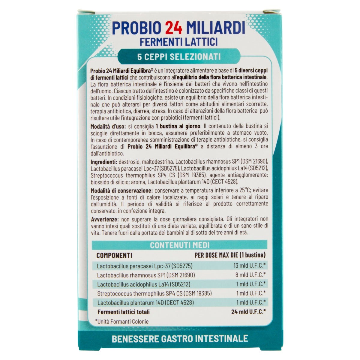 Equilibra Probio 24 Miliardi 10 Bustine