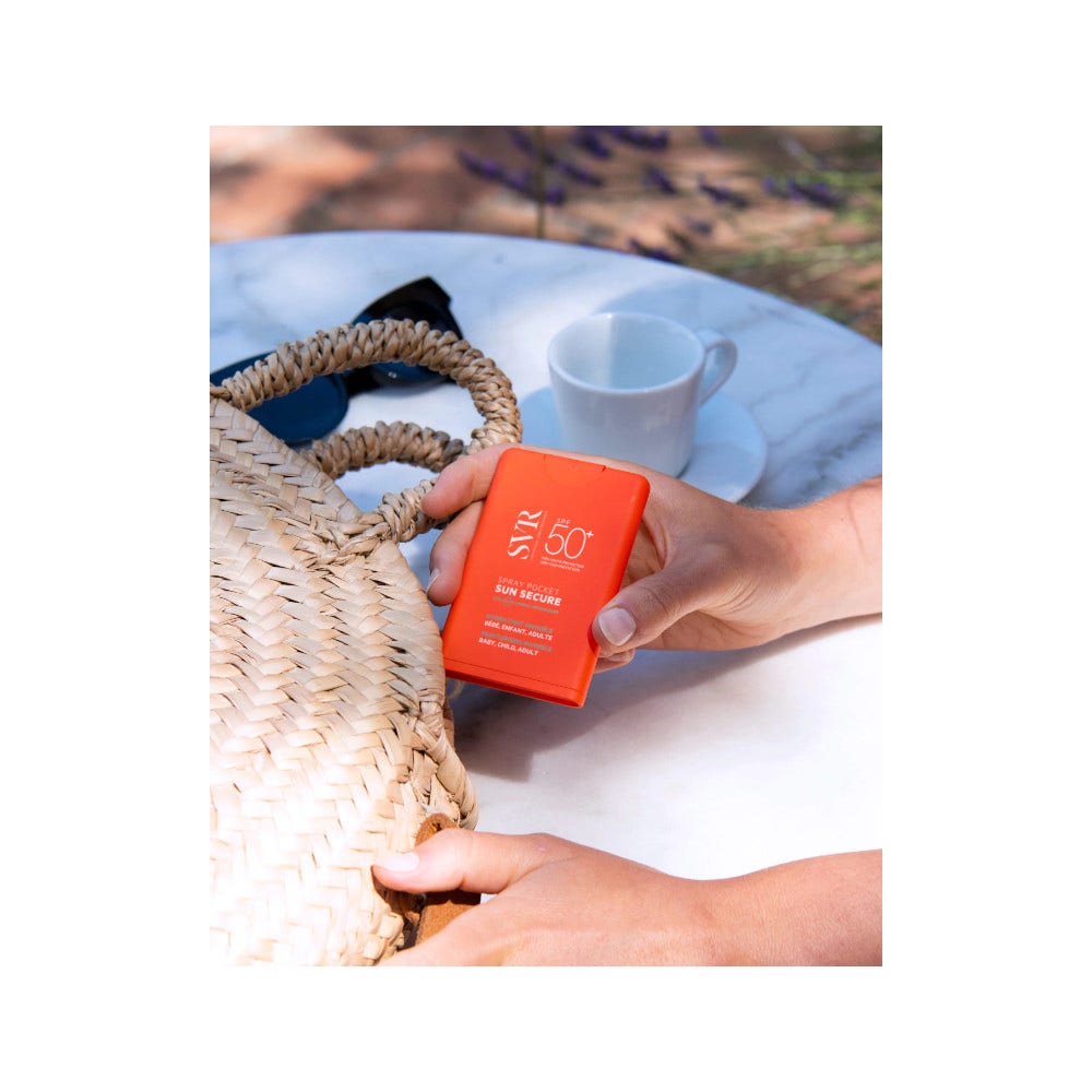 SVR Sun Secure Spray Pocket, protector solar hidratante invisible SPF50+, 20 ml