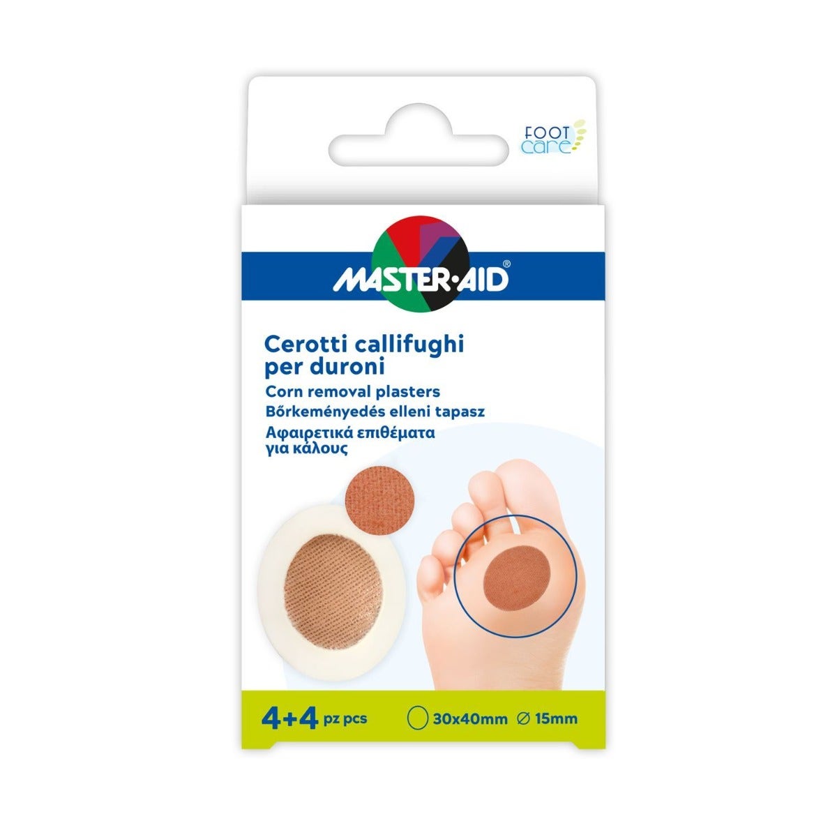Master-Aid Parches calloseros para callos 4+4 unidades