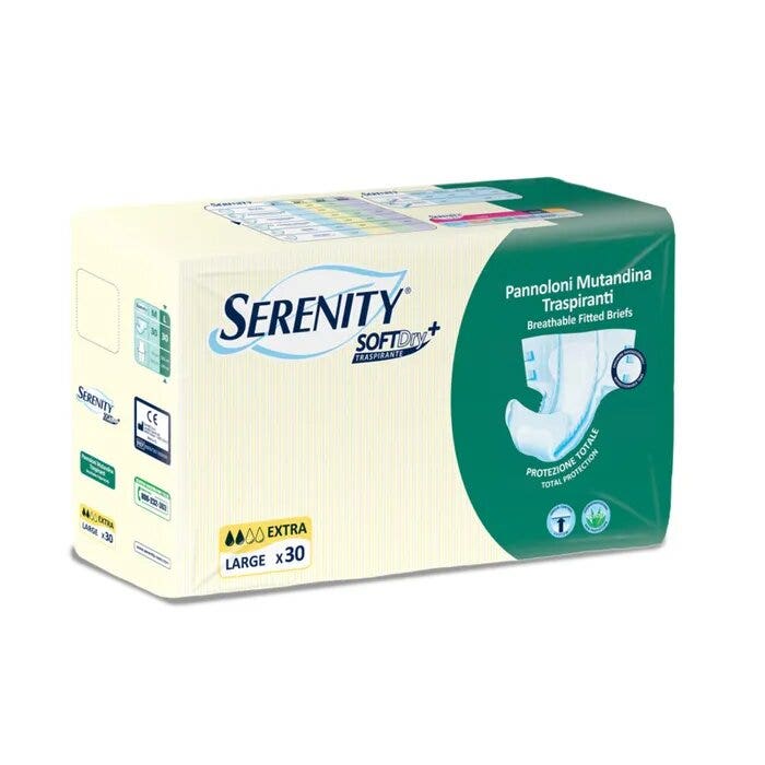 Serenity Soft Dry+ Pannolone Mutandina Taglia L Extra 30 Pezzi