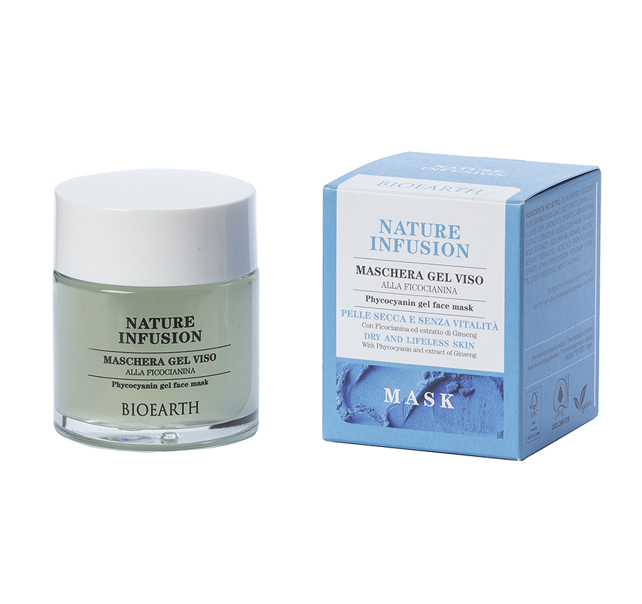 Bioearth Maschera Gel Viso Ficocianina 100ml