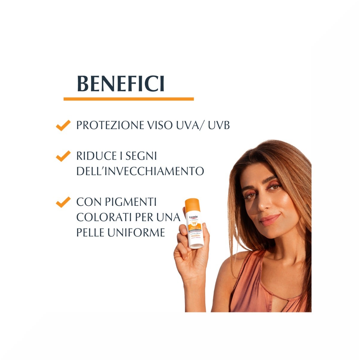 Eucerin Sun Photoaging Control Gel-Crema con Color y SPF50+ Medio