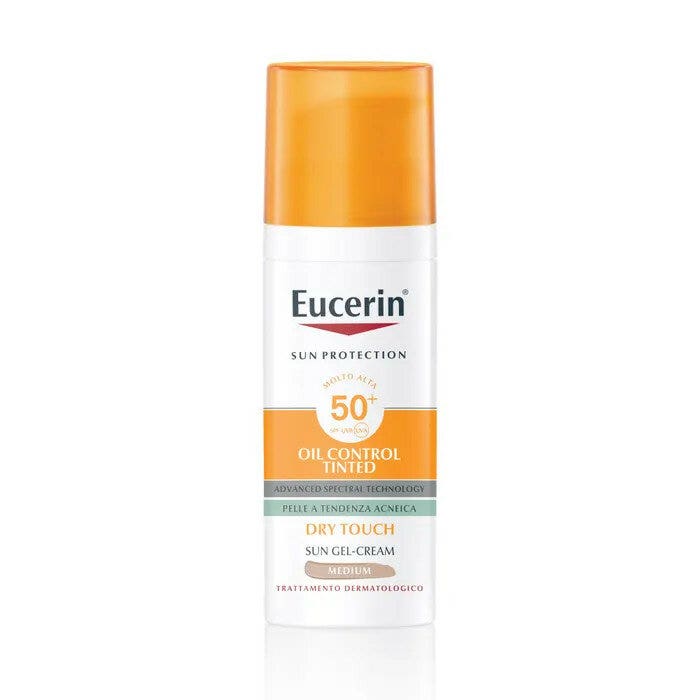 Eucerin Sun Oil Control Gel-Crema Tintado con SPF50+ Medio