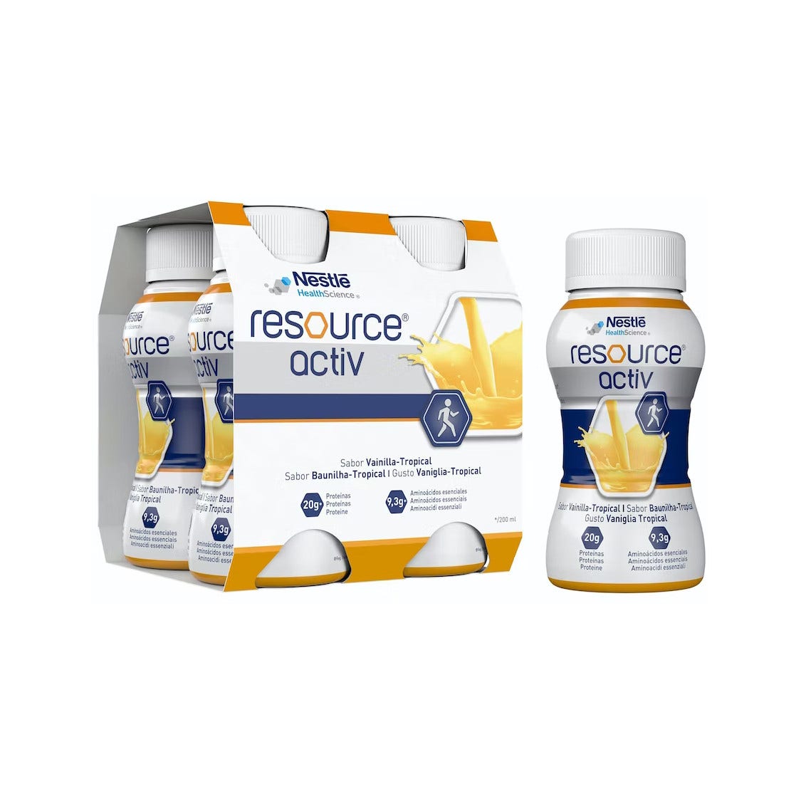 Resource Activ Vaniglia Tropical 4 Bottigliette Da 200ml