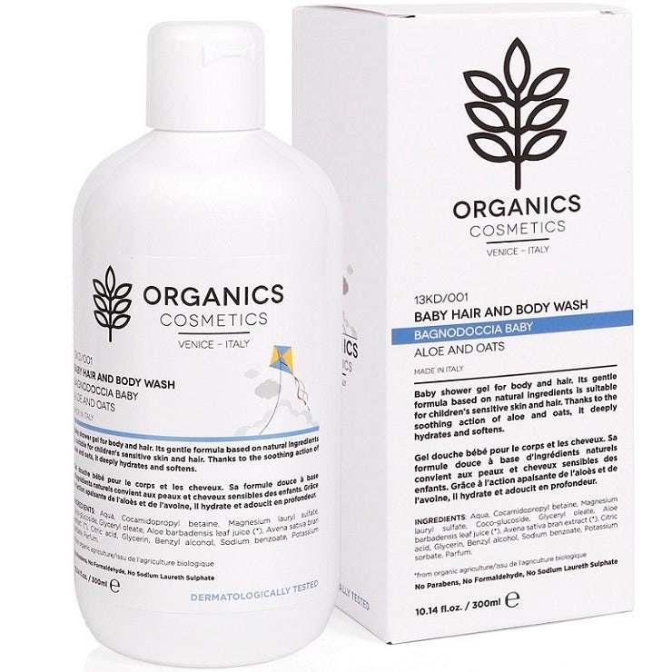 Organics Cosmetics Baby Gel de baño para cuerpo y cabello 300 ml