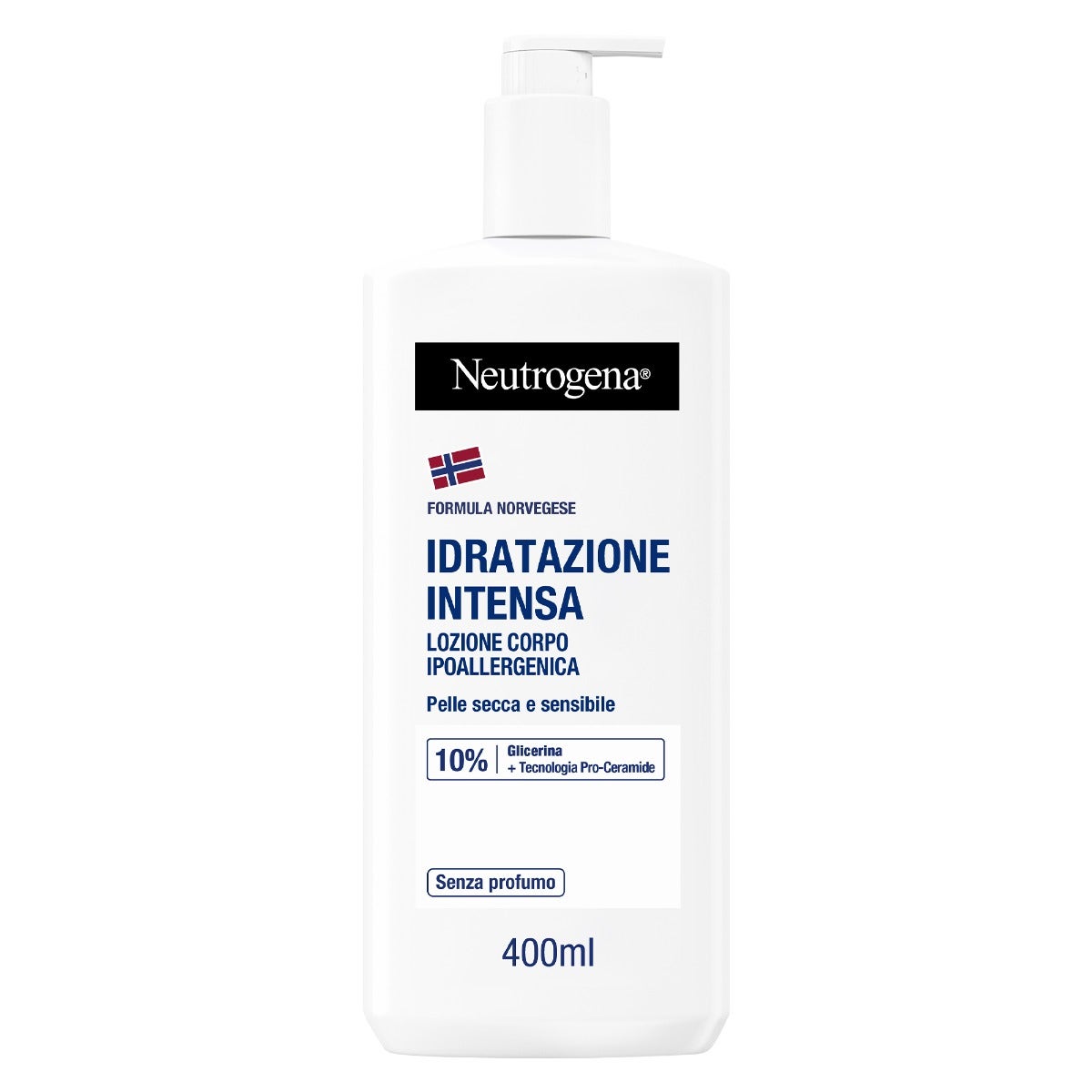 Neutrogena Crema Corpo Idratante Intensa Non profumata per Pelle Secca e Sensibile con Formula Norvegese 400ml
