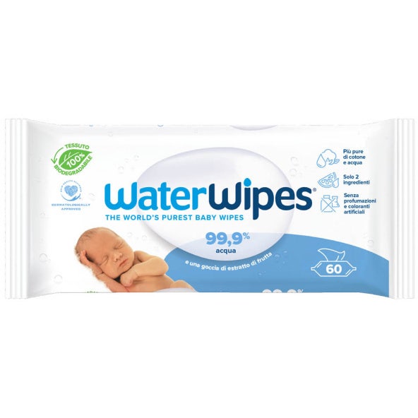 Waterwipes Toallitas biodegradables para bebés 60 unidades