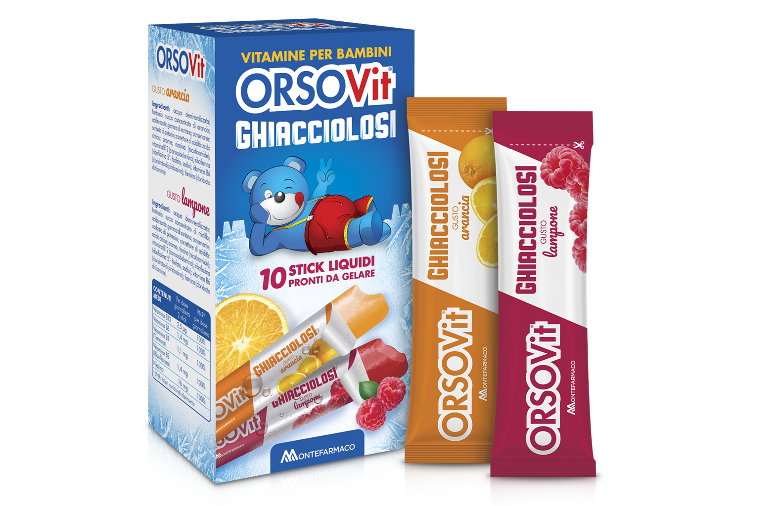 Orsovit Ghiacciolosi 10 Stick Liquidi
