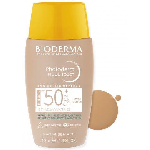 Bioderma Photoderm Nude Touch Mineral SPF 50+ Dorée 40 ml