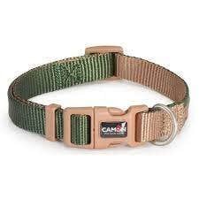 Camon Collare Regolabile Double Premium Verde/Ecru Per Cani Cuccioli 25x480cm/660mm